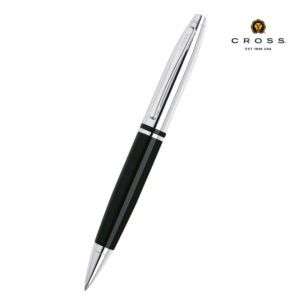 Cross Calais™ Ballpoint Pen with Leather Cardholder - Black
