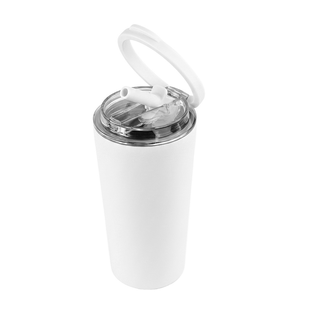 MARBELLA - Hans Larsen Double Wall Tumbler with Sip Lid 600 ml - White