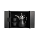 WESAL - Hans Larsen Dallah Nano Gift Set with 2 Cava Cups - Black / Chrome 