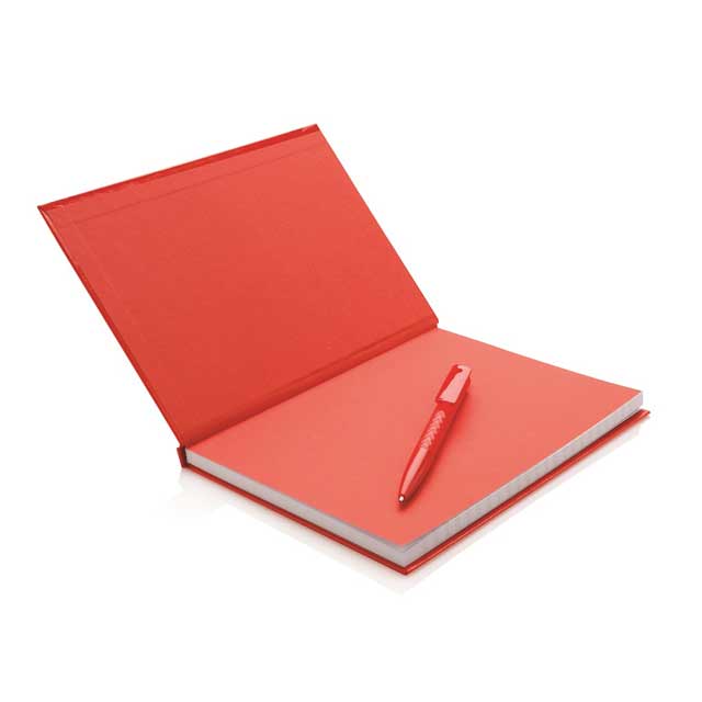 XD A5 Hard Cover Notebook With Pen - Red