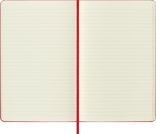 Moleskine Classic Large Ruled Hard Cover Notebook - Scarlet Red