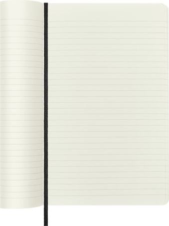 Moleskine Classic Large Ruled Soft Cover Notebook - Black