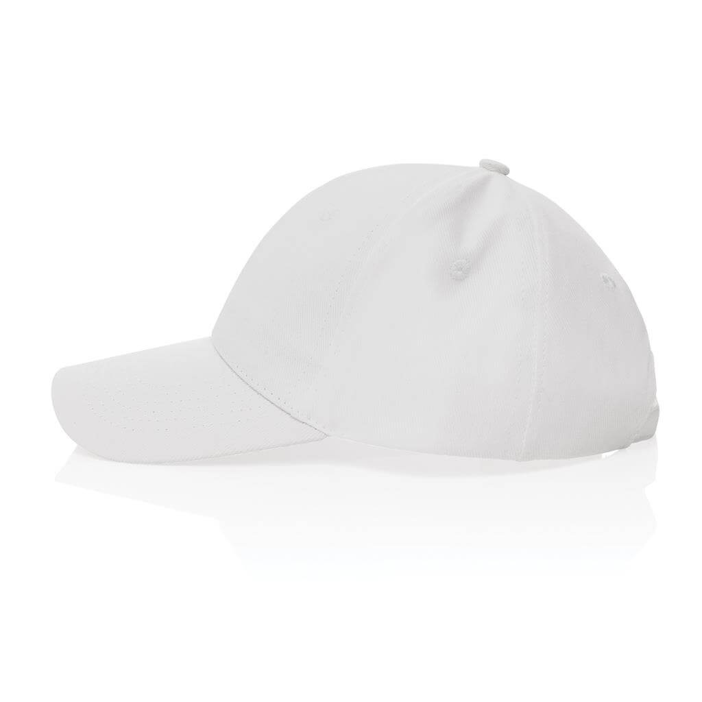 Impact AWARE™ 6 Panel 280gr Recycled Cotton Cap - White