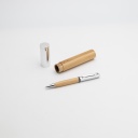 ATCA - eco-neutral Metal Pen with Bamboo Barrel - Natural