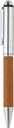 KORU - eco-neutral Metal Pen with Recycled Leather Barrel - Brown