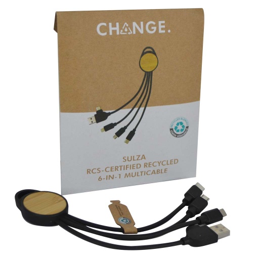 SULZA - CHANGE Collection RCS Recycled 6-in-1 Multi Cable