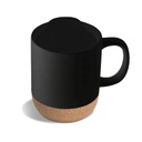 LUCCA - Giftology Ceramic Mug with Cork and Lid - Black