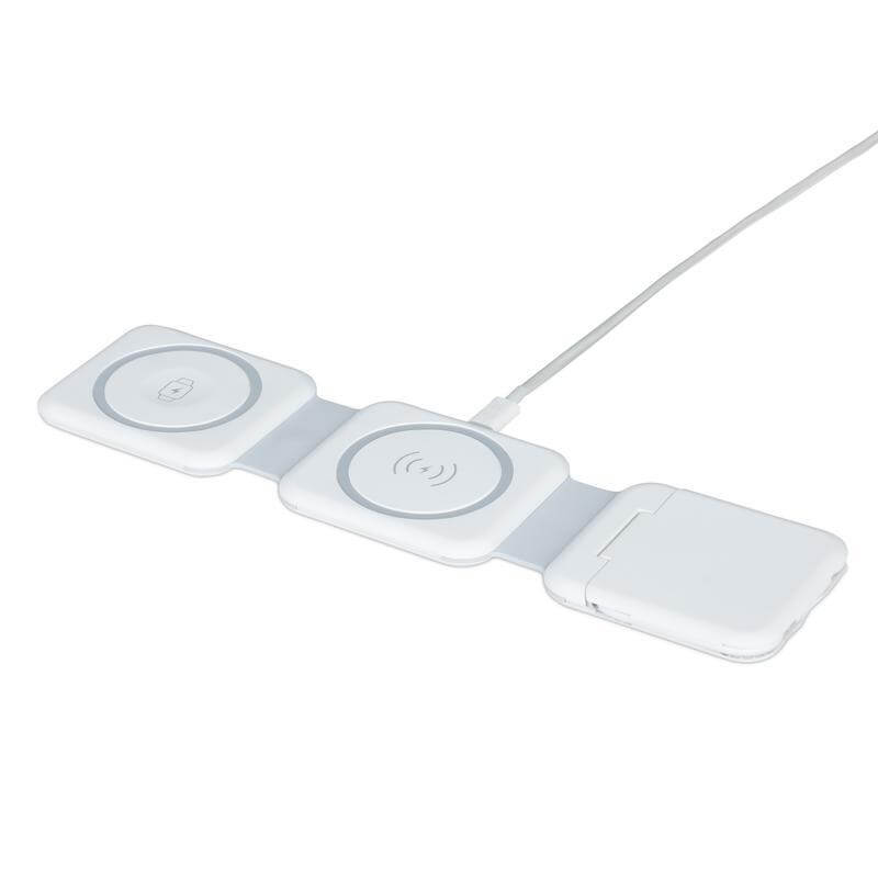 BOLERO - @memorii 2 in 1 Wireless Charger with Multi Cable Set - White