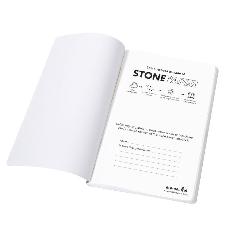 NEYA - eco-neutral  Stone Paper Notebook - White