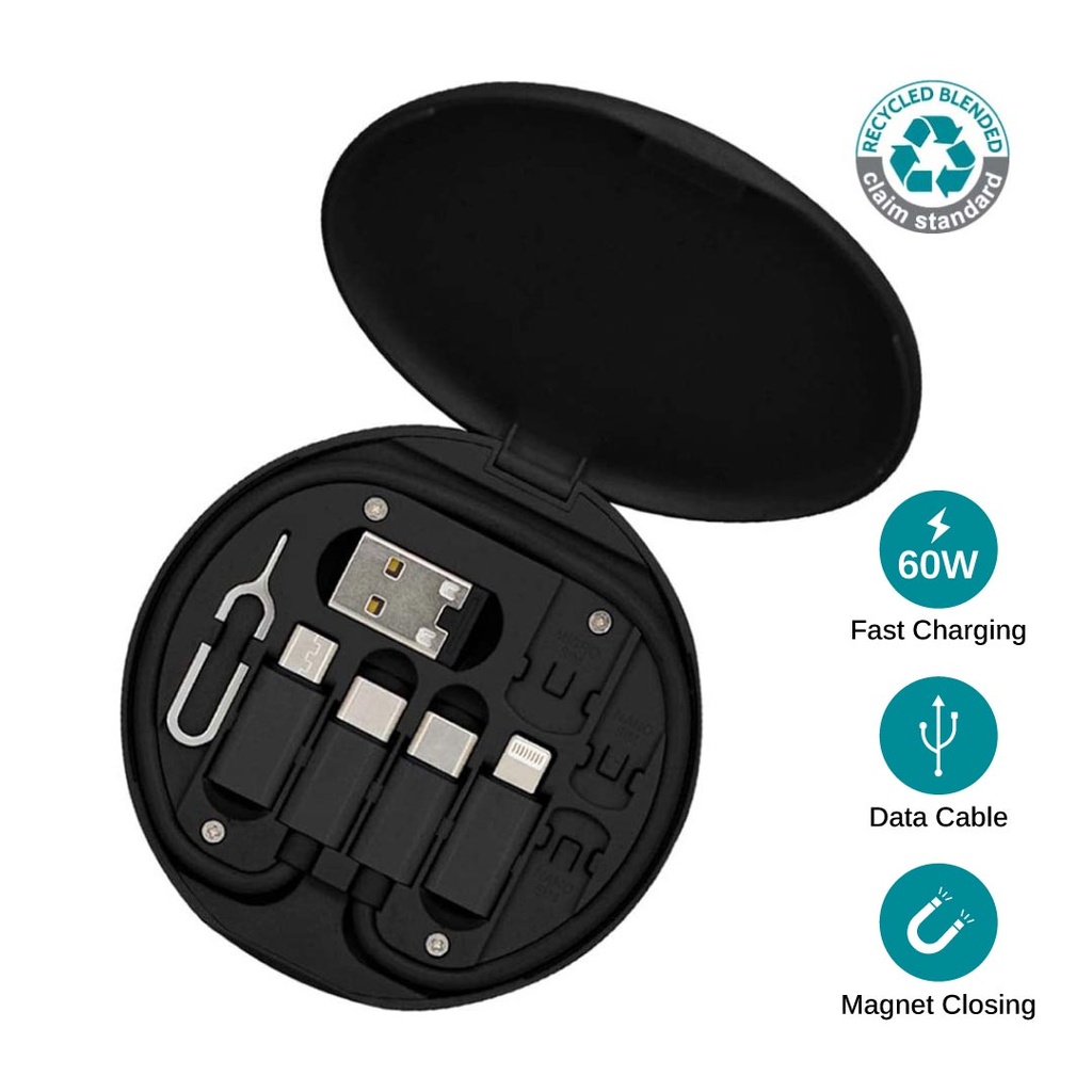 TAVIRA - @memorii Recycled Multi-Cable Set - Black