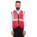 [1004-DIXON VEST] Safety Vest - Red