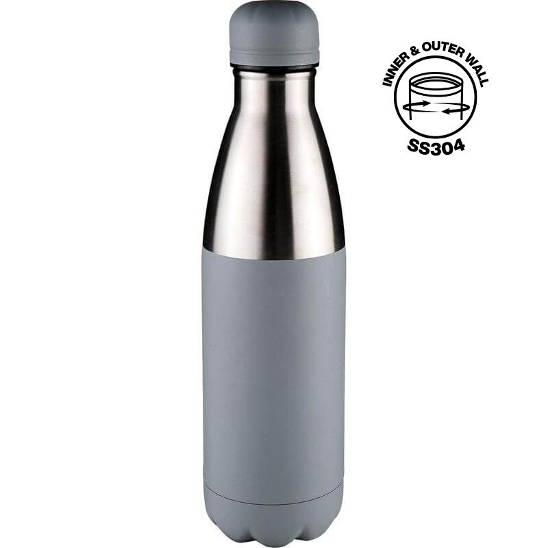 HOPA - Hans Larsen Double Wall Stainless Steel Water Bottle - Grey