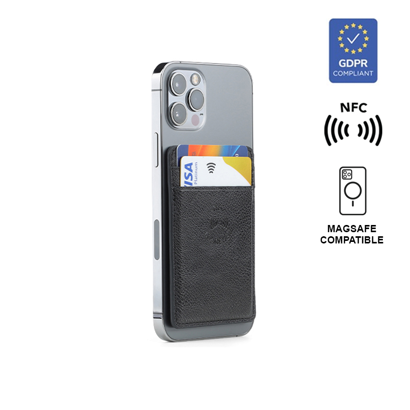 ROMA - Santhome® 2-in-1 Mag Cardholder and Inbuilt NFC Digital Business Card - Black