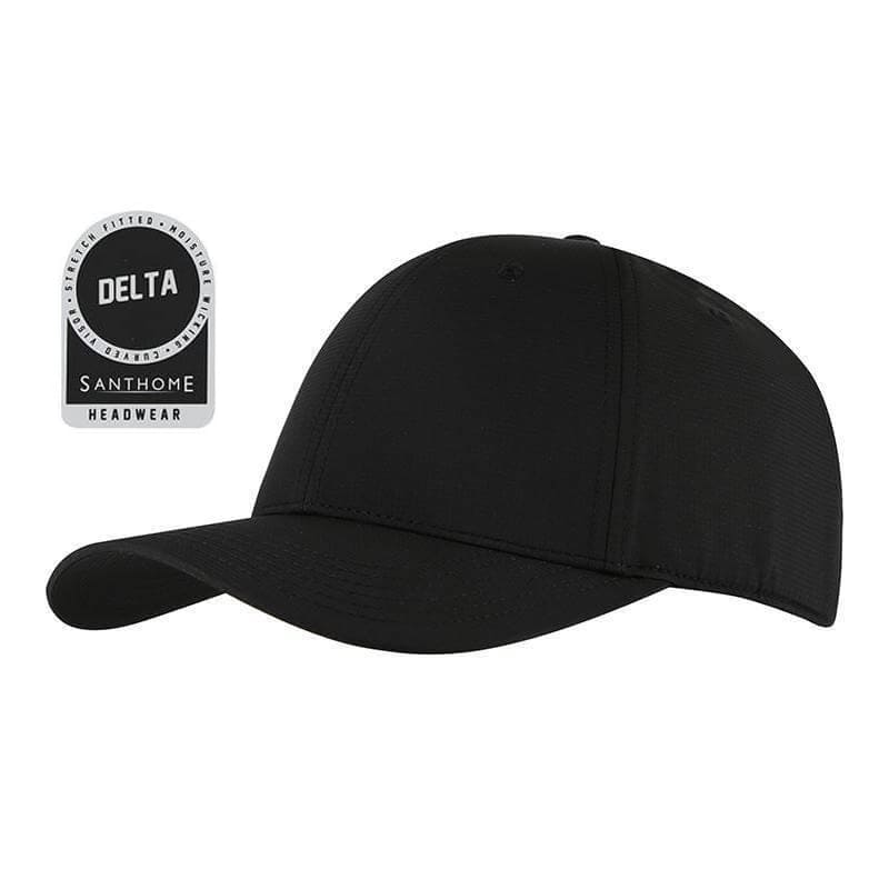 DELTA - Santhome® DryNCool® Performance Stretch-Fitted Cap - Black