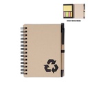 [NBEN 5325] HASSA - eco-neutral A6 Notepad & Pen Set with Sticky Note - Black