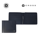 [LACR 2028] CROSS Leather Clip Wallet - Navy