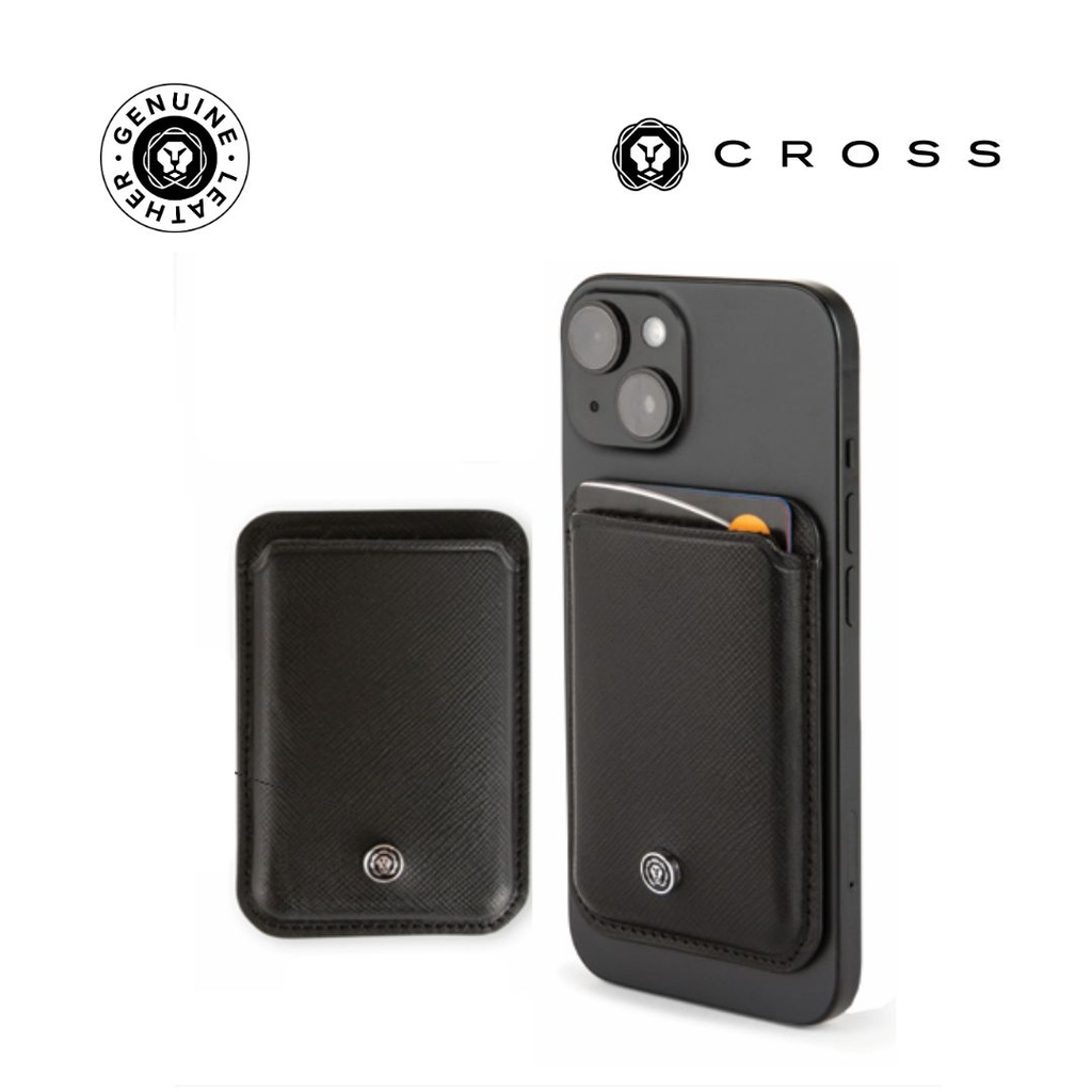 CROSS Saffiano Leather Magnetic Cardholder - Black