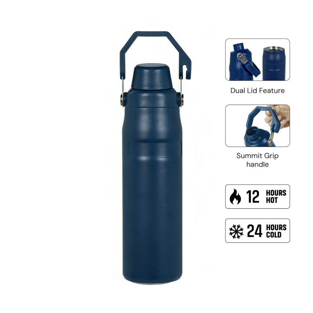 THERMORA - Hans Larsen SummitGrip Thermal Flask 710 ml - Navy Blue