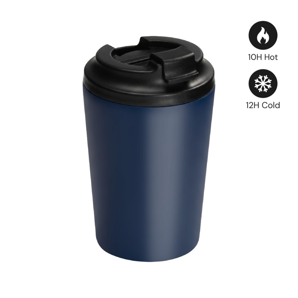 MILOS - Hans Larsen Double Wall Coffee Mug 350 ml - Navy Blue