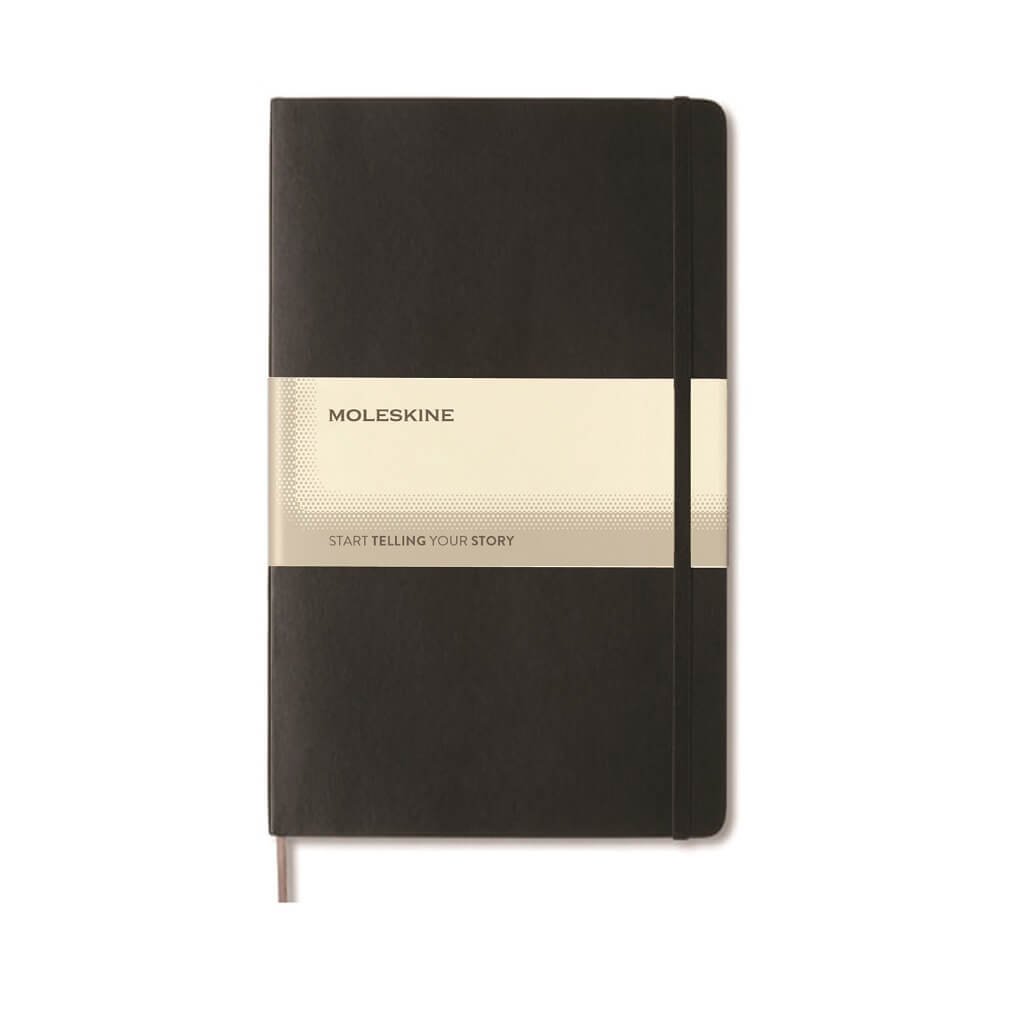 Moleskine Classic Large Ruled Hard Cover Notebook - Black