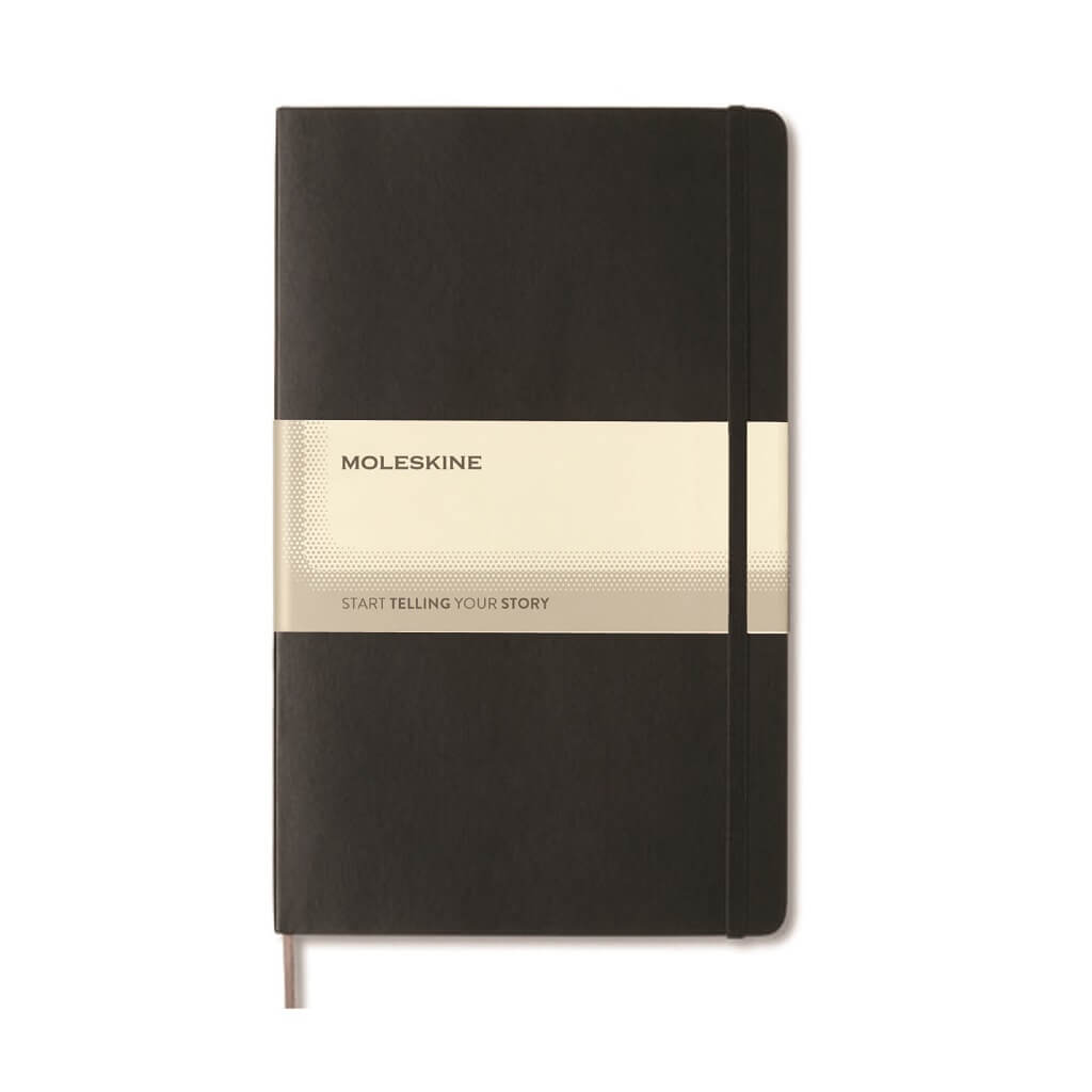 Moleskine Classic Large Ruled Soft Cover Notebook - Black