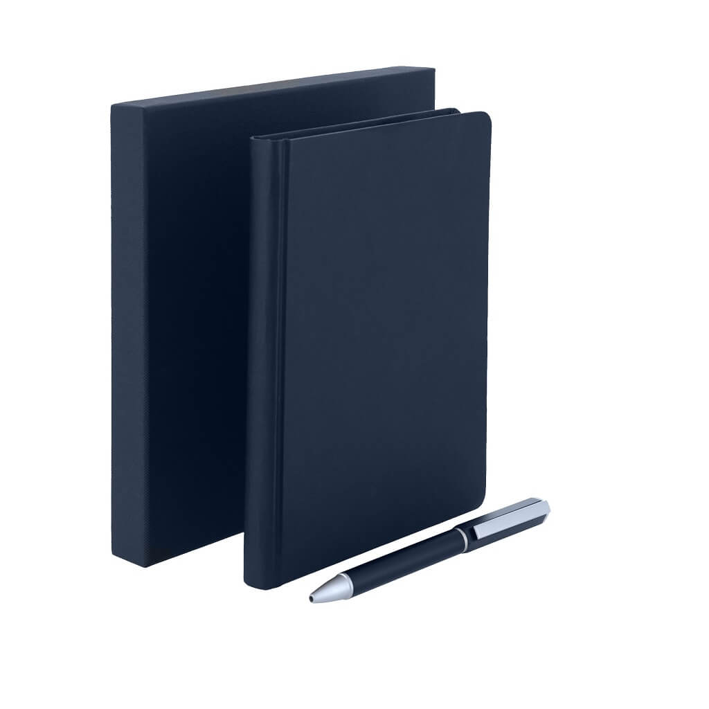 TOMAR - SANTHOME Set Of PU Thermo Notebook And Pen - Blue