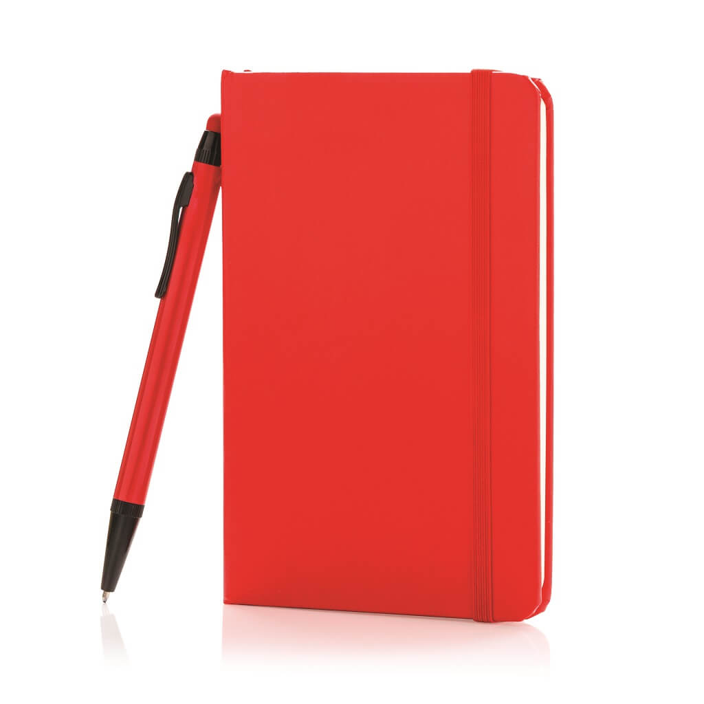 XD A6 Hard Cover Notebook With Stylus Pen - Red