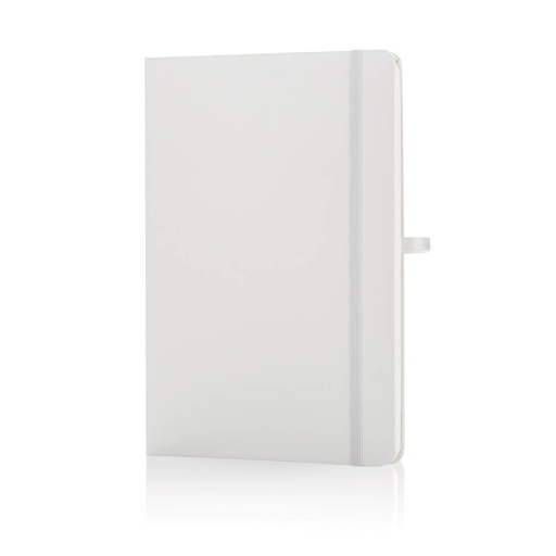 [NBSN 5134] Santhome Khus Hardcover A6 Ruled PVC Notebook White