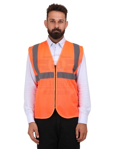 [1009 - Denver Vest] Denver Vest
Color: Orange
Fabric: Light weight Plain Polyester
GSM: 110