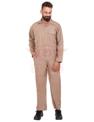 [2003 - Austin Coverall] Austin Coverall
Color: Beige
Fabric: Pre Shrunk 100% Cotton
GSM: 210