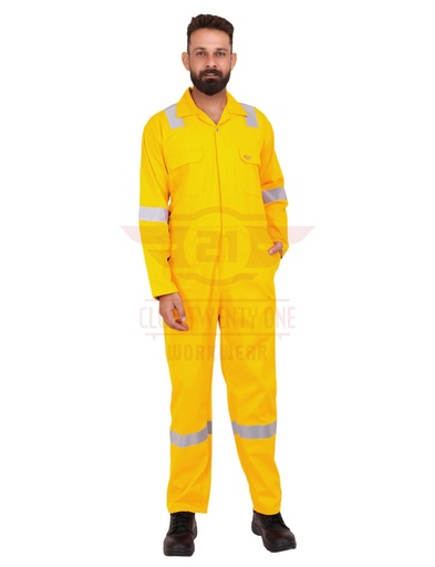 [2008 - Dubai Coverall] Dubai Coverall
Color: Yellow
Fabric: Pre Shrunk 100% Cotton
GSM: 210