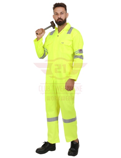 [2013 - Himalaya Coverall] Himalaya Coverall
Color: Hi Vis Yellow
Fabric: 80% Polyester 20% Cotton
GSM: 280