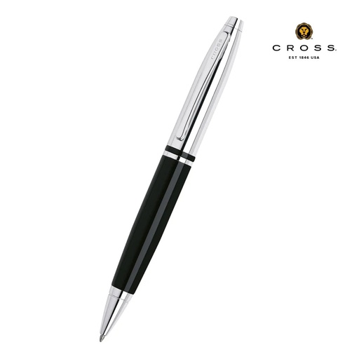 [WICR 5292] Cross Calais™ Chrome/Black Lacquer with Polished Chrome Appointments Ballpoint Pen