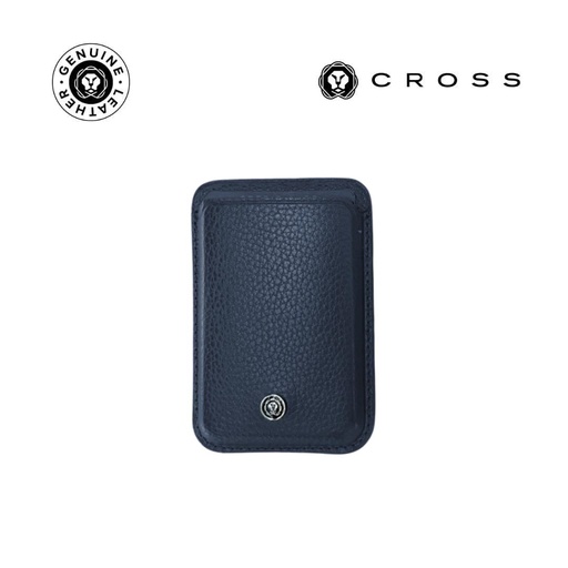 [LACR 2033] CROSS Pebble Leather Magsafe Wallet - Navy Blue