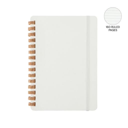 [NBEN 5386] CORDOBA - eco-neutral Cork Spiral Notebook - Ivory