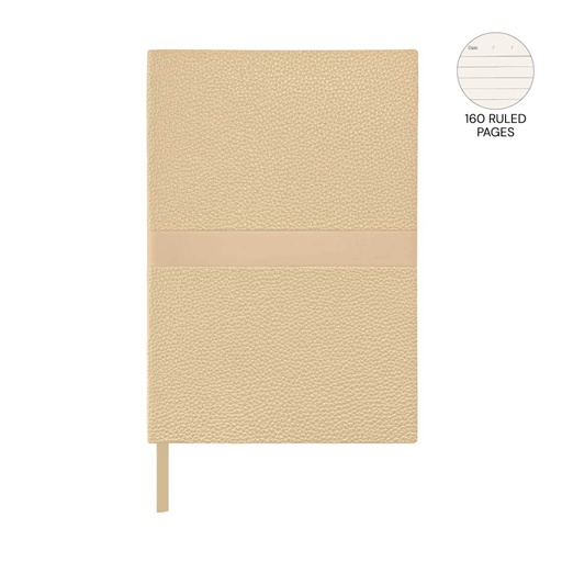 [NBGL 5412] ROVENA - Giftology A5 PU Soft Cover Notebook - Sand
