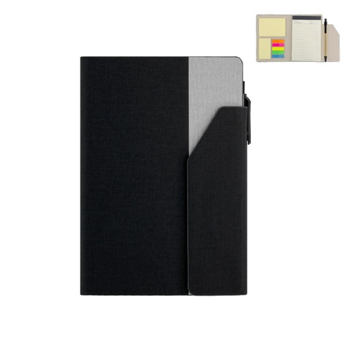 [NBGL 5413] CARLO - Giftology Notepad with Pen and Sticky Note - Black 