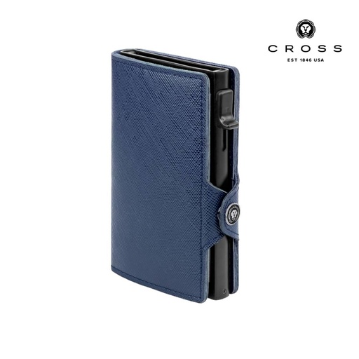 [LACR 2054] CROSS RFID Card Holder Wallet - Navy Blue