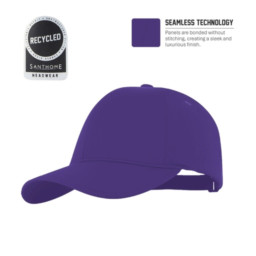 [HWSN 7145] PEAK - Santhome® DryNCool® Advanced Seamless 6-Panel Cap - Purple